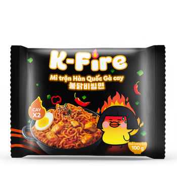 K-Fire Korean Spicy Chicken Mixed Noodles Base Other, Whole Wheat Egg Content > 10 % - 15 % Features Gluten-Free, Lactose-Free - Tribeco Co., Ltd - Vietnam