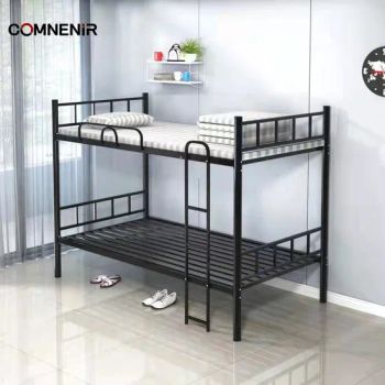 Factory Wholesale Construction Site Staff Cheap Iron Metal Single Beds Bunk Bed Dormitory Adult Double Cast Iron Bunk Beds - Hebei Comnenir Furniture Sales Co., Ltd. - China