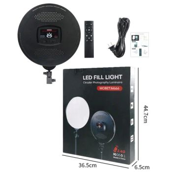 M666 14 Inch Dimmable LED Round Panel Light Jewelry Food Still Life Photography Fill Light - EU Plug - Colpoint Technology Limited - China
