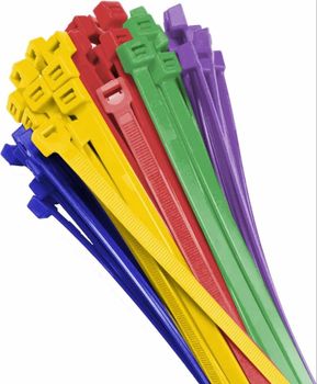 Black Nylon Plastic Cable Tie, For Locking Color Black Lock Type ONE TIME Length 100mm to 450mm Material Nylon, Nylon - RMS Impex - India