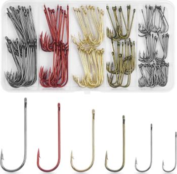 Pan Fish Fishing Hooks Aberdeen Hook Kit, Fishing Hooks Long Shank Light Wire Crappie Hooks High Carbon Steel Live Bait Fishing Hook Freshwater Pan Fish - Weihai Lotus Outdoor Co., Ltd. - China