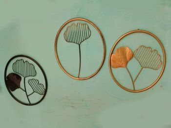 Round Wrought Iron Wall Art Set, Handicraft Shape Round Size 14 Inch Color Multicolor Set Contains 3 Pieces Craft Form - S . A Handicrafts - India