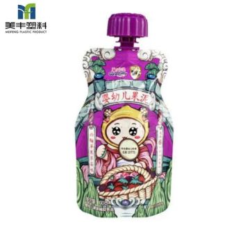Customized Flat Bottom Printing Side Gusset Fruit Spout Jelly Spout Shaped Packaging Plastic Food Bag - Yantai Meifeng Plastic Products Co., Ltd. - China