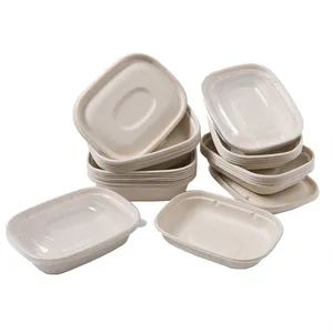 Disposable Food Plate Corn Starch Environmental Biodegradable Square Food Packing Tray - Hangzhou Meshine Import And Export Co., Ltd - China