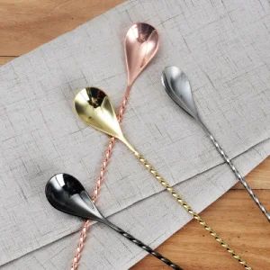 Customized Color 18/8 304 Stainless Steel Cocktail Wine Juice Mixing Bar Spoon - Tongxiang Goude Co., Ltd. - China