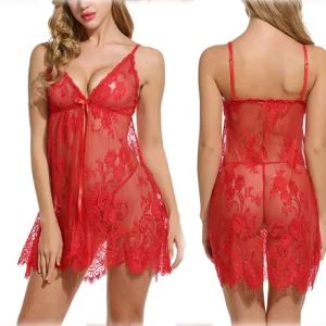 Womens Sexy Lace Lingerie Nightie Sleepwear Set with Matching G-String Esg14202 - Ningbo Easyget Co., Ltd. - China