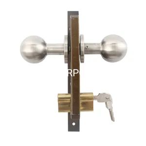 Satinless Steel 304 Interior Ball Door Lock with Panel of Furniture Hardware - JOSO CORPORATION - China