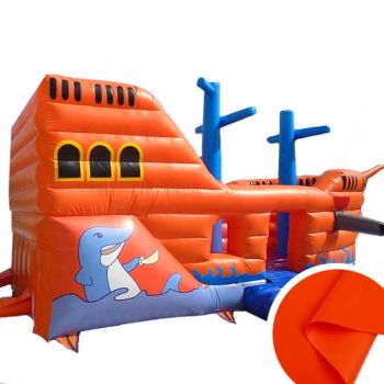 Inflatable Material Tarpaulin Inflatable Castle Fabric HS Code 59031090 Width up to 5.1m Model NO. UND-IBC Trademark - HAINING UNEED INDUSTRIAL MATERIAL CO., LTD. - China