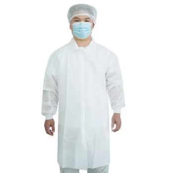 Disposable Womens Labcoat Non Woven White Lab Coats Unisex Bata De Laboratorio - HUBEI BEST IMPORT AND EXPORT CO., LTD. - China
