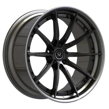 Polished 2 Piece Forged Wheels 19 Inch Staggered Grey Spokes for Volkswagen Transporter Stepped Lip Rims - Wuxi Susha Auto Parts Co., Ltd. - China