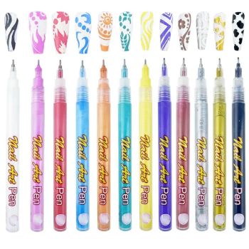 Fine Tip 3D Acrylic Paint Markers Quick-Dry Smudge-Proof Dotting Drawing Liner Pens Nail Art Brush for DIY Nail Art - Wenzhou Xinyuan Stationery Co.,Ltd - China