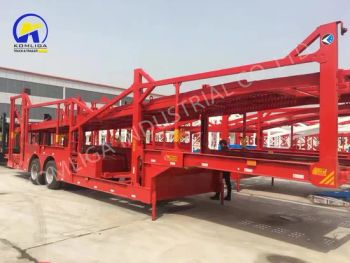 Double Deck Automatic Transport Trailers Car Carrying Carrier Truck Transporter Trailer - JINAN KOMLIGA INDUSTRIAL CO., LTD. - China