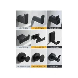 Stainless Steel Black Coat Hook Towel Wall Mounted Cap Racks Clothes Hook - EC Hardware Co., Ltd. - China