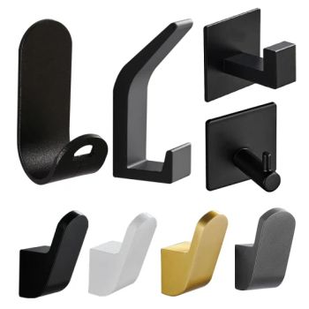 Metal Hook Self Adhesive Wall Hooks Bathroom Kitchen Towel Robe Hooks Coat Hook - Wenzhou Yafei Aluminum Products Co., Ltd. - China