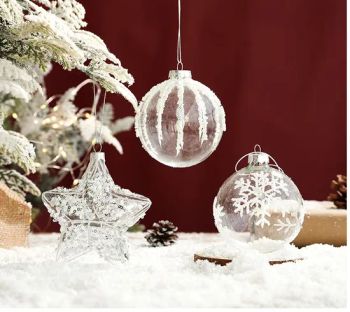 2024 New Clearly LED Christmas Glass Balls and Star for Christmas Tree Pendant Hanging Ornaments - LIANYUNGANG KAESHING INTERNATIONAL TRADING CO., LTD. - China