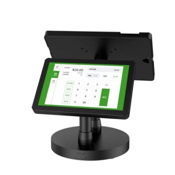 Adjustable Tablet POS Stand Desktop Gooseneck Tablet Holder Dual Screen Tablet Stand for Checkout Counter Restaurant - Peacemounts Electronics Co., Ltd. - China