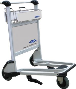 Airport Baggage Passenger Aluminium Airport Luggage Trolley Load 200kg Usage Tools Length 980mm Height 1025mm Wheel Amount - Hubei Space Double Rhombus Logistics Technology Co., Ltd. - China