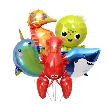 Hot Sale Ocean Fish Cartoon Aluminum Foil Balloon Style All Shape All Gas Type Air Material Foil Gender Unisex Color All - Baoding Likeparty Trading Co., Ltd. - China