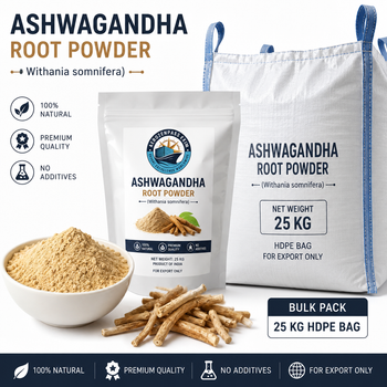 Ashwagandha Root Powder Form Powder Shape Powder Technique Milled Color Light Brown Processing Type Raw Grade Export Quality - AEROZENPASS EXIM PRIVATE LIMITED - India