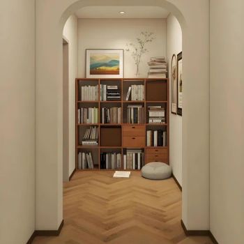 Customizable Wooden Bookcase with Glass Doors for Living Room - Shandong Zhishang Zhipin Customized Furniture Co., LTD - China