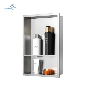 Wholesale Modern Stainless Steel Brushed Double Shelves Bathroom Recessed Wall Niche - Shanghai Aquacubic Sanitaryware Co., Ltd. - China