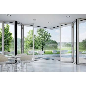 Cbmmart Luxury Tempered Double Glass Sliding Aluminum Bi-Fold Exterior Accordion Doors Folding - CBMmart International Limited - China