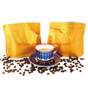 Resealable Reusable Instant One-Way Valve Coffee Bean Packing Packaging Gold Bags Sample with Valve Custom - Wenzhou TRADE-STAR Co., Ltd. - China