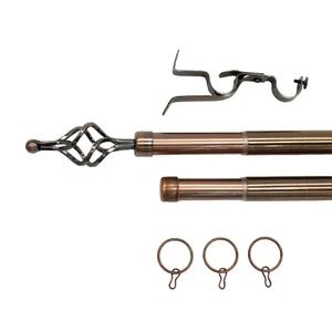 Luxury Curtain Rod Metal Curtain Pole Double Curtain Rod Whole Set - Ningbo Mysure Home Products Co., Ltd. - China