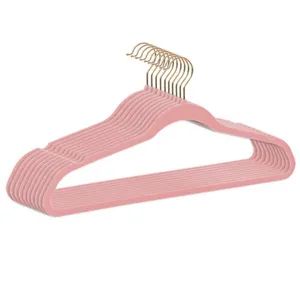 China Manufacture Velvet Hangers Plastic Non-Slip Velvet Coat Hangers for Children - Suzhou Fairy Daily Products Co., Ltd. - China