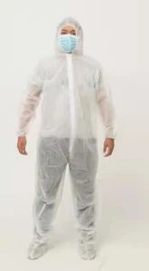 Non Woven Disposable with Hood and Zipper for Enhanced Safety in Medical Environments Coverall - Hubei Feiteng Protective Products Co., Ltd. - China