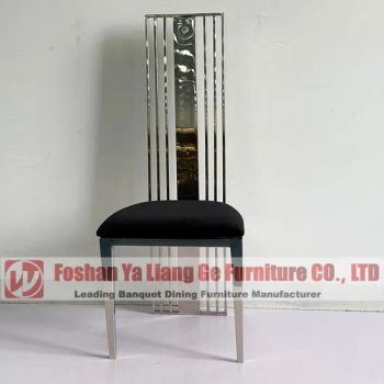 Elegant High Back Dining Chairs with Gold Stainless Steel Finish - Foshan Yaliangge Furniture Co., Ltd. - China
