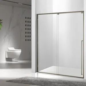 Simple Stainless Steel Shower Room Tempered Glass Door Simple Folding Bath Screen Shower Enclosure - Xuancheng Okag Sanitary Ware Co., Ltd. - China