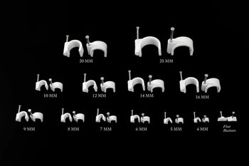 White HDPE Nail Clip, Clip Size: 4mm To 25mm, 1000 Pieces/Packet - Akanksha Electronic Products - India