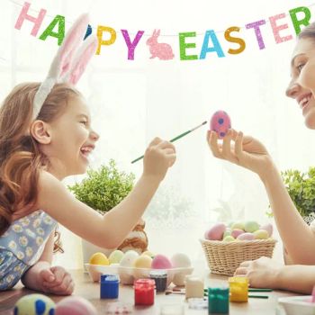 Easter Egg Bunny Banner Children's Party Decorations Paper Flag Banner - Quanzhou Hengze Supply Chain Management Co., Ltd. - China