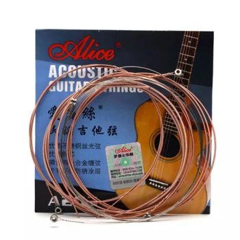 Customs Guitar Parts 1-6 Strings Stainless Steel Alice A203 Guitar String for Acoustic Guitars - Guangzhou Hebikuo Musical Instrument Co., Ltd. - China