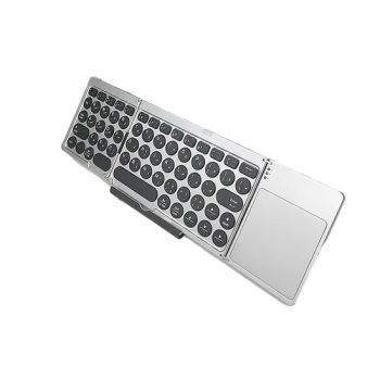 Ergonomic Foldable Keyboard with Integrated Touchpad and Round Keycaps, Supports Multi-Device Bluetooth Connection - Dongguan Siyaji Electronic Technology Co.,Ltd - China