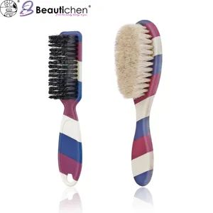 Beautichen 2PCS Boar Bristle Hair Brush Set – Soft & Hard Bristles for Edges, Waves, Beard & Baby Hair – Natural Bristle Styling Brushes for Men - NINGBO XICHEN IMPORT AND EXPORT CO., LTD. - China