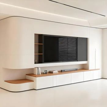 Custom High-End Minimalist TV Stand with LED Strips Condition New HS Code 940340 Model NO. A-T153 Usage Living Room Service One-Stop - Foshan Chenyao Senju Furniture Co., Ltd. - China