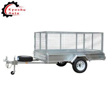 7X4FT Cage Trailers 750kg Load Caged Box Trailers with Spare Wheel Galvanized Trailer with Cage for Farm - Shandong Kyushu Automotive Technology Co, Ltd. - China