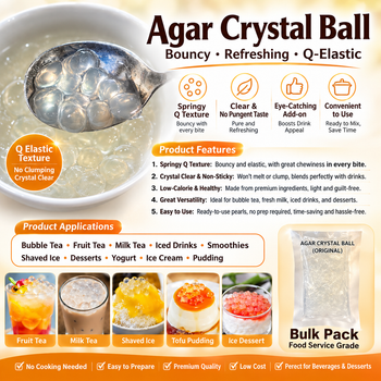 Ready-to-Eat Agar Pearls for Beverages and Desserts - California Sunlight Co.,Ltd - Taiwan