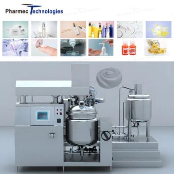 Vacuum Emulsifier with Homogenizer for Pharmaceutical Creams and Lotions - Pharmec Technologies Co., Ltd. - China