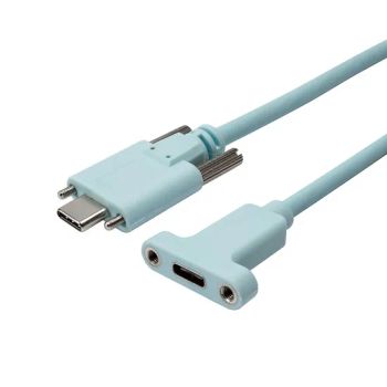 USB C Male with Dual Screw to USB C Female Charging Cable - Dongguan KaiWin Electronic Co., Ltd. - China