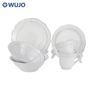 18PCS Ceramic Restaurant Dinner Sets China Porcelain Dinner Sets Tableware with Gold Line - Hunan Huihong Economic Trading Co., Ltd. - China