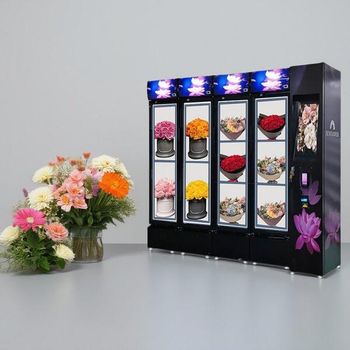 Automatic Flower Bouquet Vending Machine Smart Fresh Flower Dispenser for Malls Supermarkets and Convenience Stores - senesie mfg llc - United States
