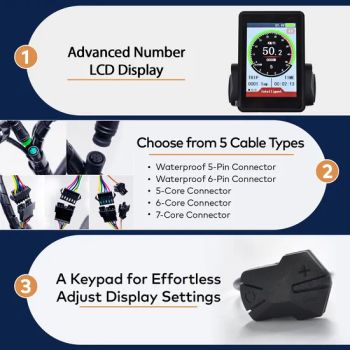 Ebike LCD Color Screen Center Vertical for Cycling Computer Accessories - Foshan Haichuang Intelligent Technology Co., Ltd. - China