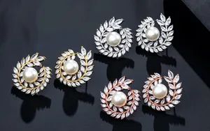 Fashion CZ Earring. Fashion Pearl Elegant Earring. Fashion Accessories - Yiwu Ba Yuan Jewelry Co., Ltd. - China