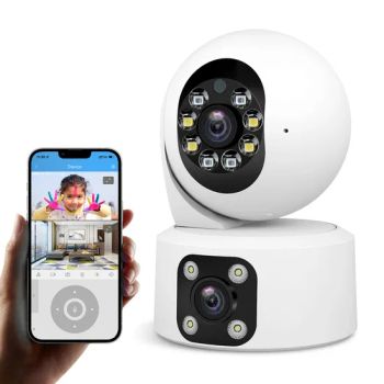 Srihome Sh049 2MP+2MP Dual Lens Camera Two Way Audio Full Color Night Vision WiFi CCTV Camera - EU Plug - Colpoint Technology Limited - China