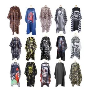 Wholesale Custom Logo Polyester Hairdressing Cape Stylist Barber Salon Apron - Guangzhou Mackay Hair Tools Products Co., Ltd. - China