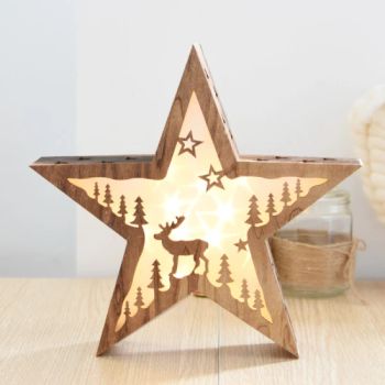 Christmas Wooden Tree LED Light Warm White SMD3528 12V CE RoHS GS ISO CCC FCC MOQ100 15D - Hangzhou Interlecom Co., Ltd. - China