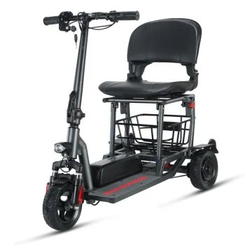 Folding 3 Wheel Wheelchairs Dubai Aluminium Travel Electric Mobility Scooter for Adults - Ningbo Baichen Medical Devices Co., Ltd. - China